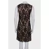 Openwork dress with sequins with a tag