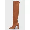 Suede high brown boots