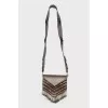 Leather bag with beaded fringe