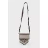 Leather bag with beaded fringe