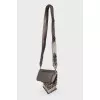 Leather bag with beaded fringe