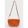 Lacquered brown bag