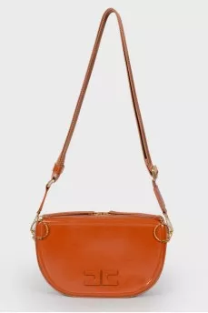 Lacquered brown bag