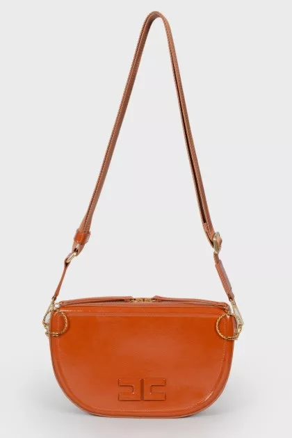 Lacquered brown bag