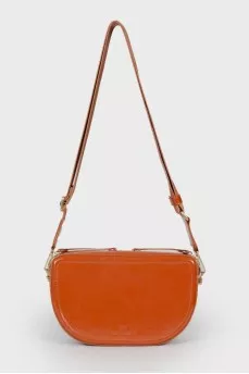 Lacquered brown bag