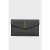 UPTOWN GRAIN DE POUDRE EMBOSSED LEATHER clutch