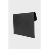 UPTOWN GRAIN DE POUDRE EMBOSSED LEATHER clutch