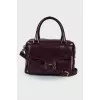 Burgundy leather bag