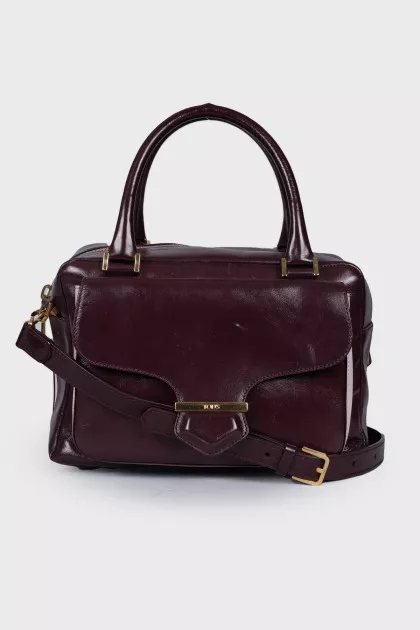 Burgundy leather bag