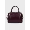 Burgundy leather bag