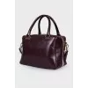 Burgundy leather bag