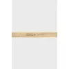Gold tone leather belt with pearls