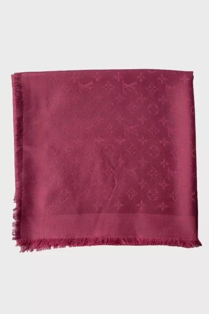 Silk scarf with signature print