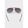 Sunglasses with leopard inserts