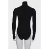 Black high neck bodysuit