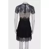 Lace dress with ruffles at the bottom