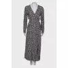 Wrap print maxi dress