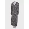 Wrap print maxi dress