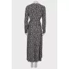 Wrap print maxi dress