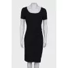 Black viscose dress with tag