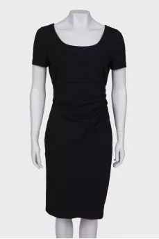 Black viscose dress with tag