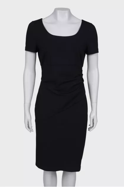 Black viscose dress with tag