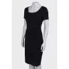 Black viscose dress with tag