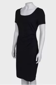 Black viscose dress with tag