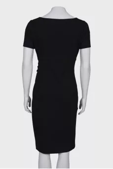 Black viscose dress with tag