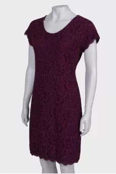 Purple lace dress with tag