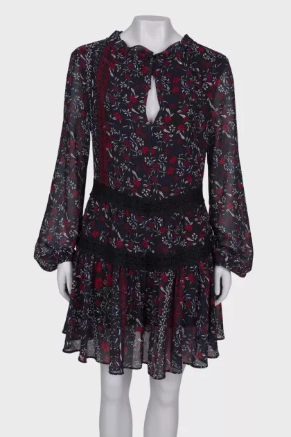 Tie print dress