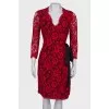 Lace red dress with tag
