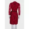 Lace red dress with tag