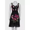 Black dress with embroidered skirt