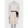Dress with an openwork insert on the back