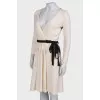 Dress with an openwork insert on the back