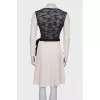 Dress with an openwork insert on the back