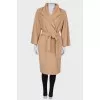 Beige wrap coat