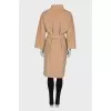 Beige wrap coat