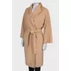 Beige wrap coat