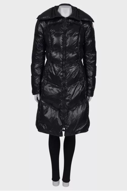 Black down jacket with high collar