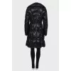 Black down jacket with high collar