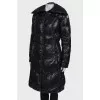 Black down jacket with high collar