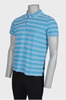 Men's blue polo shirt
