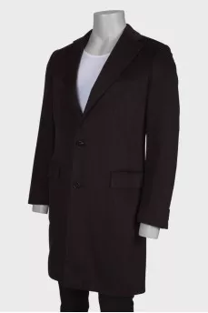 Men's cashmere brown coat