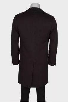 Men's cashmere brown coat