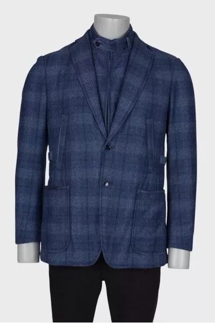 Men's jacket with a double collar