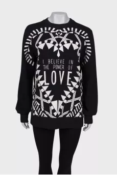 Black sweatshirt with print