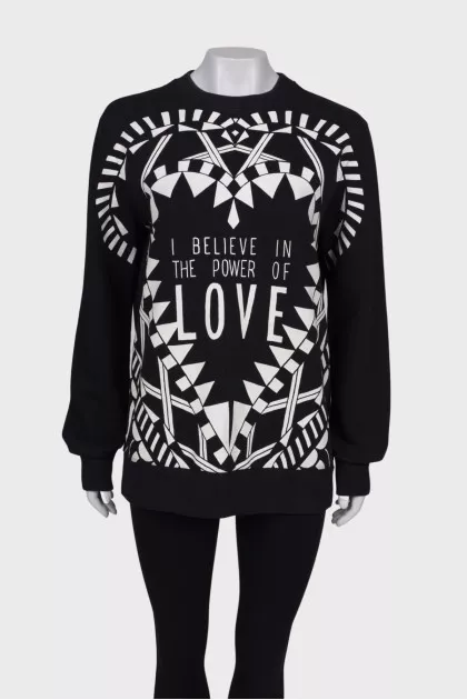 Black sweatshirt with print