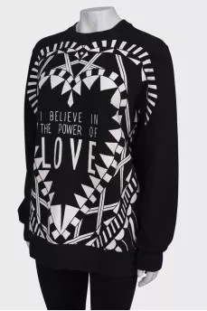 Black sweatshirt with print
